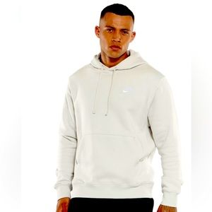 Nike Men's Sportswear Club Fleece Pullover Hoodie-Lt Bone